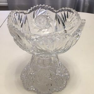 Home Decor Lead Crystal Bowl and Stand